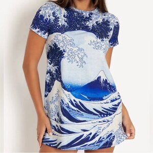 Blackmilk “THE GREAT WAVE SWING TEE DRESS” ﻿Size Small